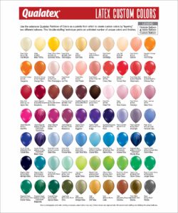 Latex Balloon Custom Color Chart